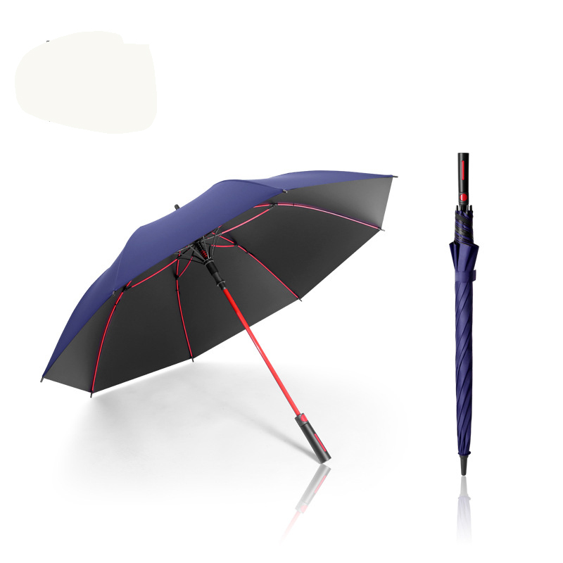 Black Glue UV Protection Long Handle Straight Golf Umbrella umbrella