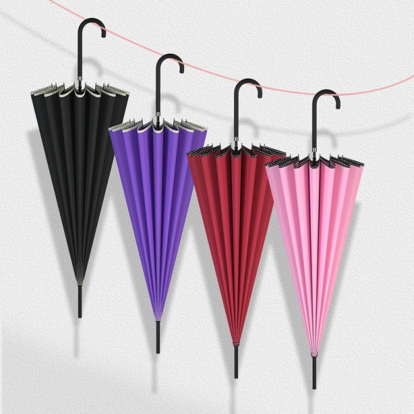 16k Long Handle Straight Rod Bridal Wedding Outdoor Umbrella (1)