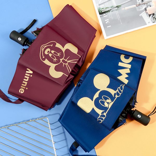 Automatic Three-Fold Cute Animation Cartoon Umbrella (6)