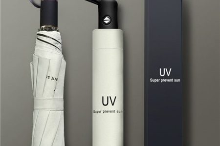 Automatic folding umbrella white