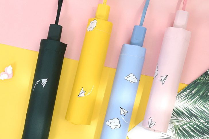 Customized Wholesale Women’s Sun Protection Folding Umbrella (1)