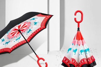 Primary School Children Cartoon Straight Umbrella (7)