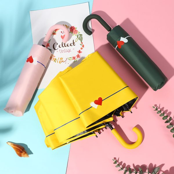 Small Fresh Female Japanese Three-Folding Automatic Umbrella (1)