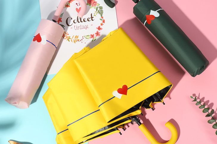 Small Fresh Female Japanese Three-Folding Automatic Umbrella (1)