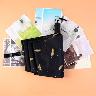 Small Fresh Sunscreen And Anti-Ultraviolet Vinyl Sunshade Umbrella (3)