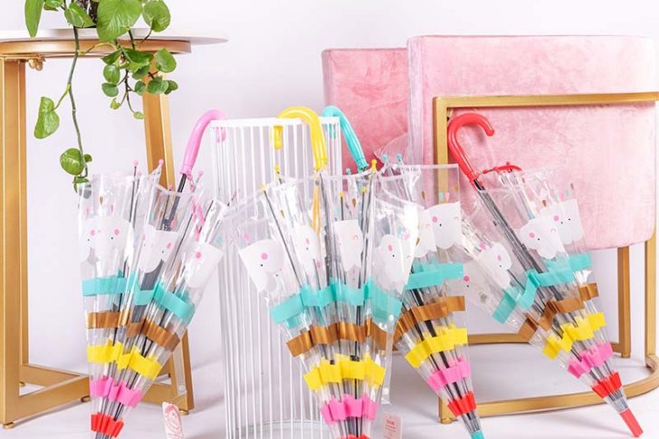 Transparent Japanese and Korean Straight Rainbow Umbrella (5)